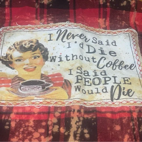 Angry Minnow Co Bleached Buffalo Plaid Soft Brushed Flannel Size XXL “Coffee” - Picture 13 of 16